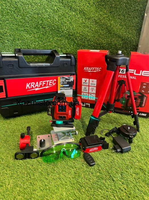 Krafftec Germany 4D лазерний рівень BL-16 (штатив, мікрлф) PROFESSIONA