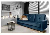 Kanapa sofa welur niebieska