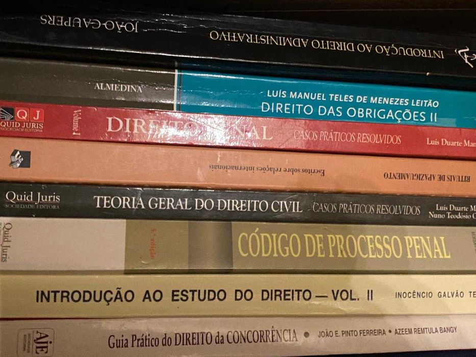 Livros de Direito, preço por livro 1 não e o preço
