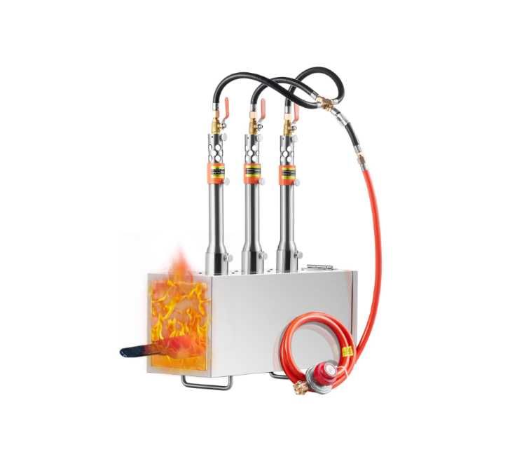 Przenośna Kuźnia na Propan Zestaw z 3 Palnikami Regulacja Temperatury