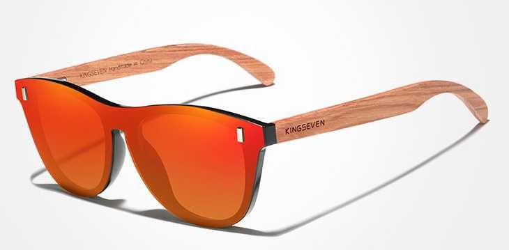Okulary Przeciwsłoneczne Polaryzacyjne KINGSEVEN UV400 drewniane 2024