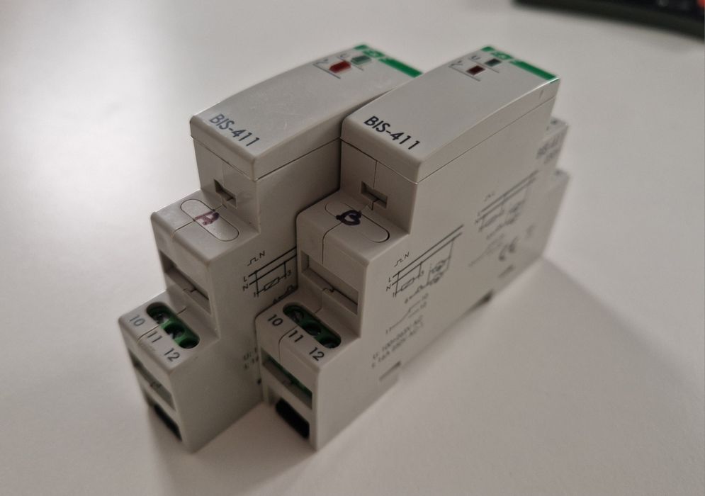 Przekaźnik bistabilny BIS-411 na szynę DIN 35mm, 2 sztuki