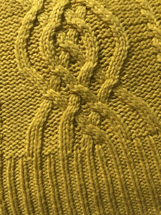 Ciepły żółty sweter damski z długim rękawem, strukturalny, roz L-2XL