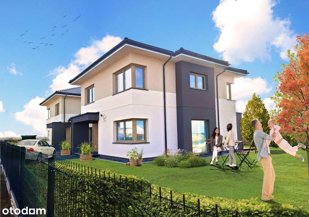 Nowoczesne domy w Abramowicach Prywatnych w Głusku