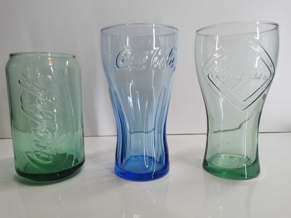 3 kolekcjonerskie szklanki coca cola