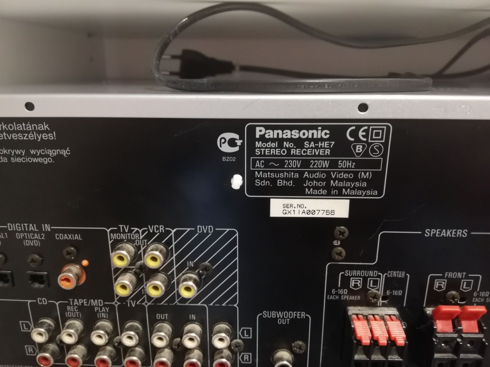 Wzmacniacz amplituner panasonic