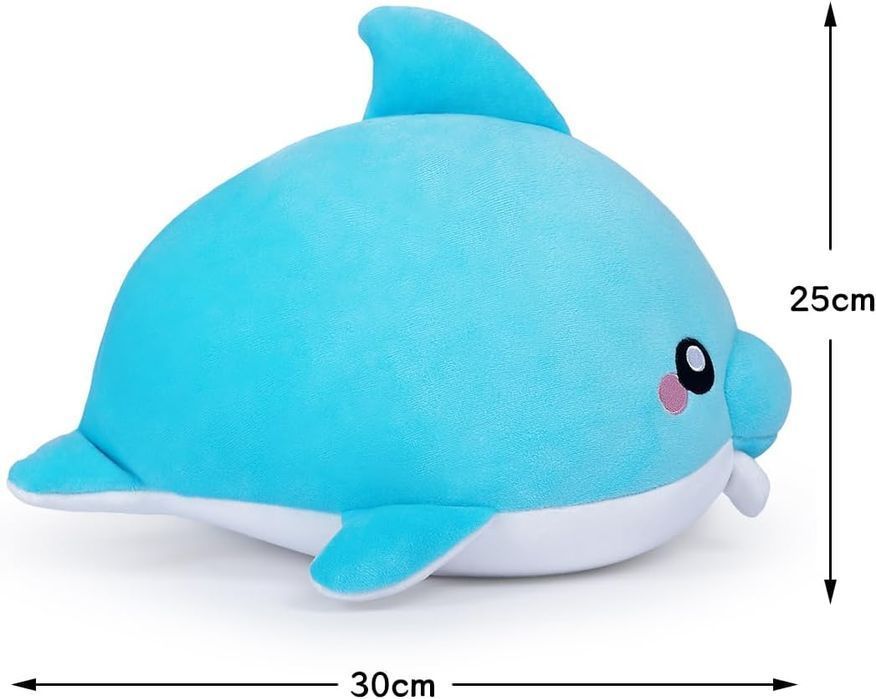 Maskotka Przytulanka 25 cm Delfin Pluszowa Zabawka Do Przytulania