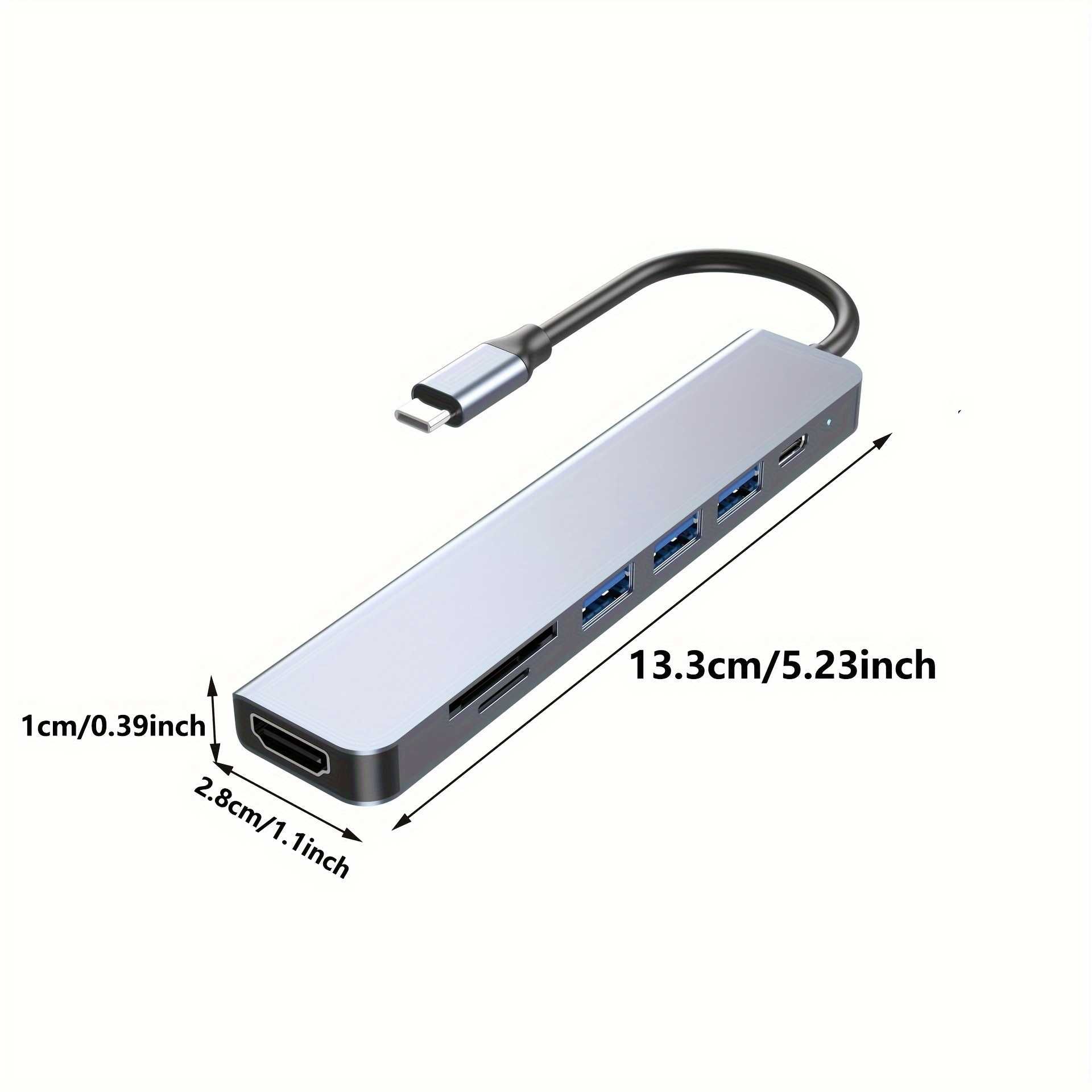 Адаптер 7-в-1 USB-C Hub з порт HDMI для компютерів та ноутбуків