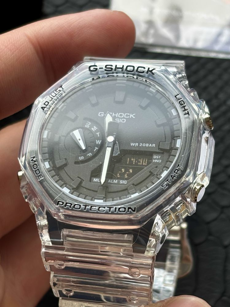 Casio GA-2100 Skeleton Transparent • Nowy • Pudełko