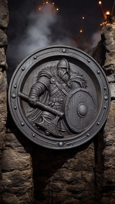 Вікінг - панно з дерева, подарунок чоловіку