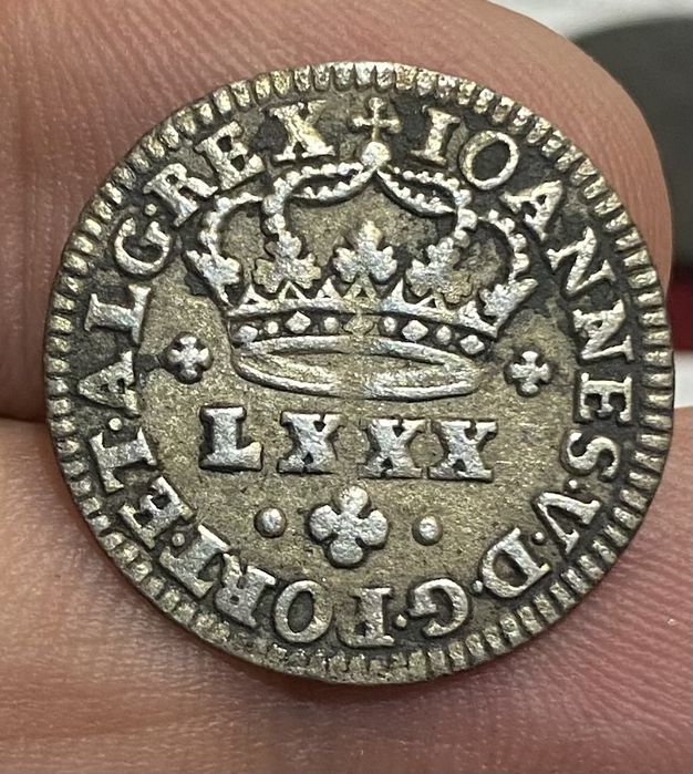 Moeda Tostao 100 Reis D JOAO V