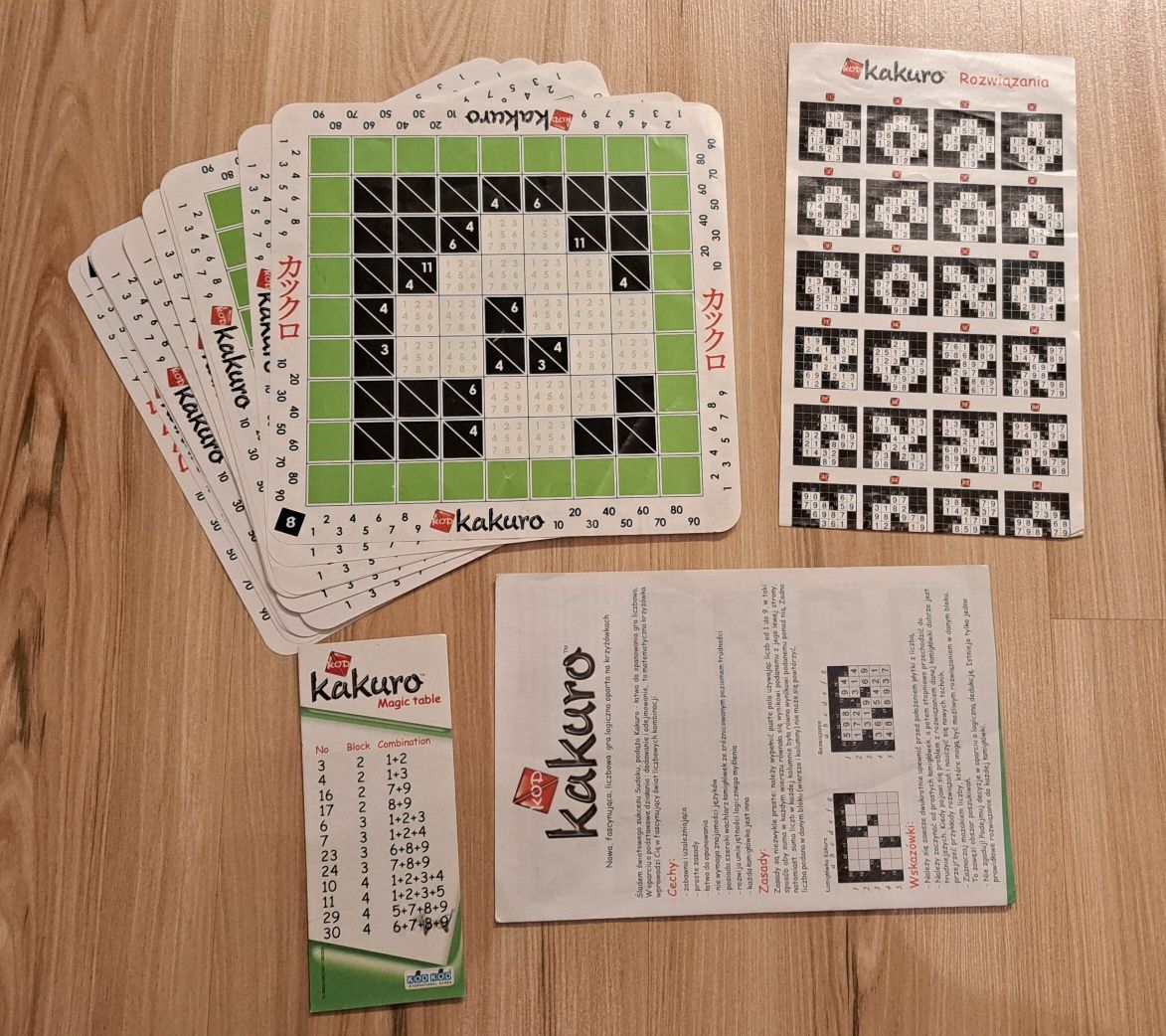 Gra logiczna kod kakuro
