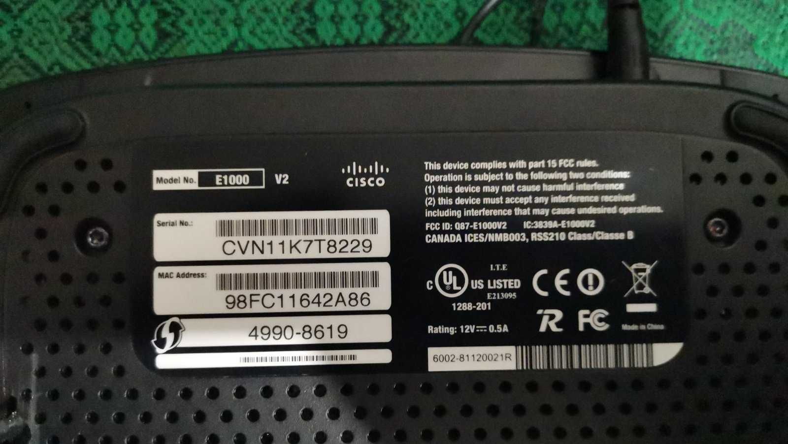 Роутер  Wi-Fi CISCO Linksys E1000