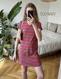 Sukienka OLD Navy wygodna na lato 34 XS paski czerwona tenis