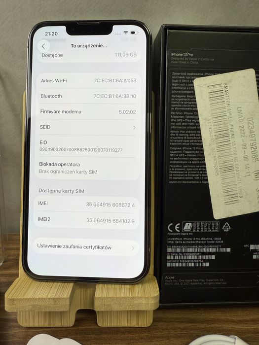 iPhone 13 Pro 128GB Grafitowy - 100% kondycji | dowód zakupu | zestaw