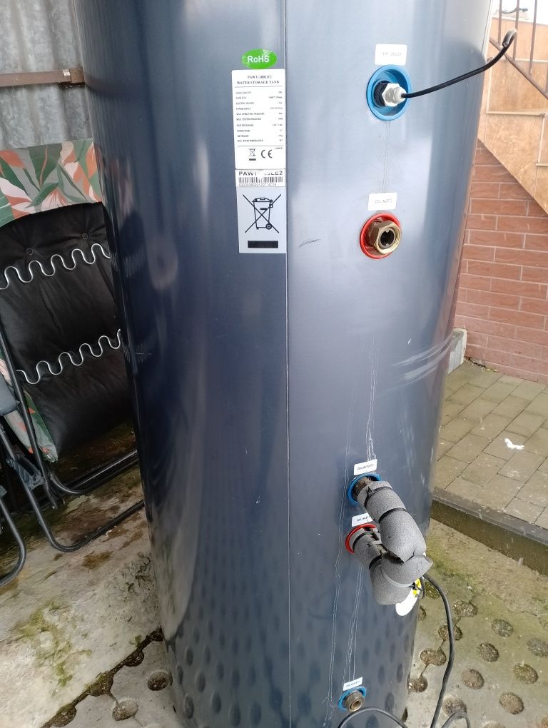 Bufor,bojler nierdzewny,300l,2 węzownice,solar,grzałka,dom,budowa,piec