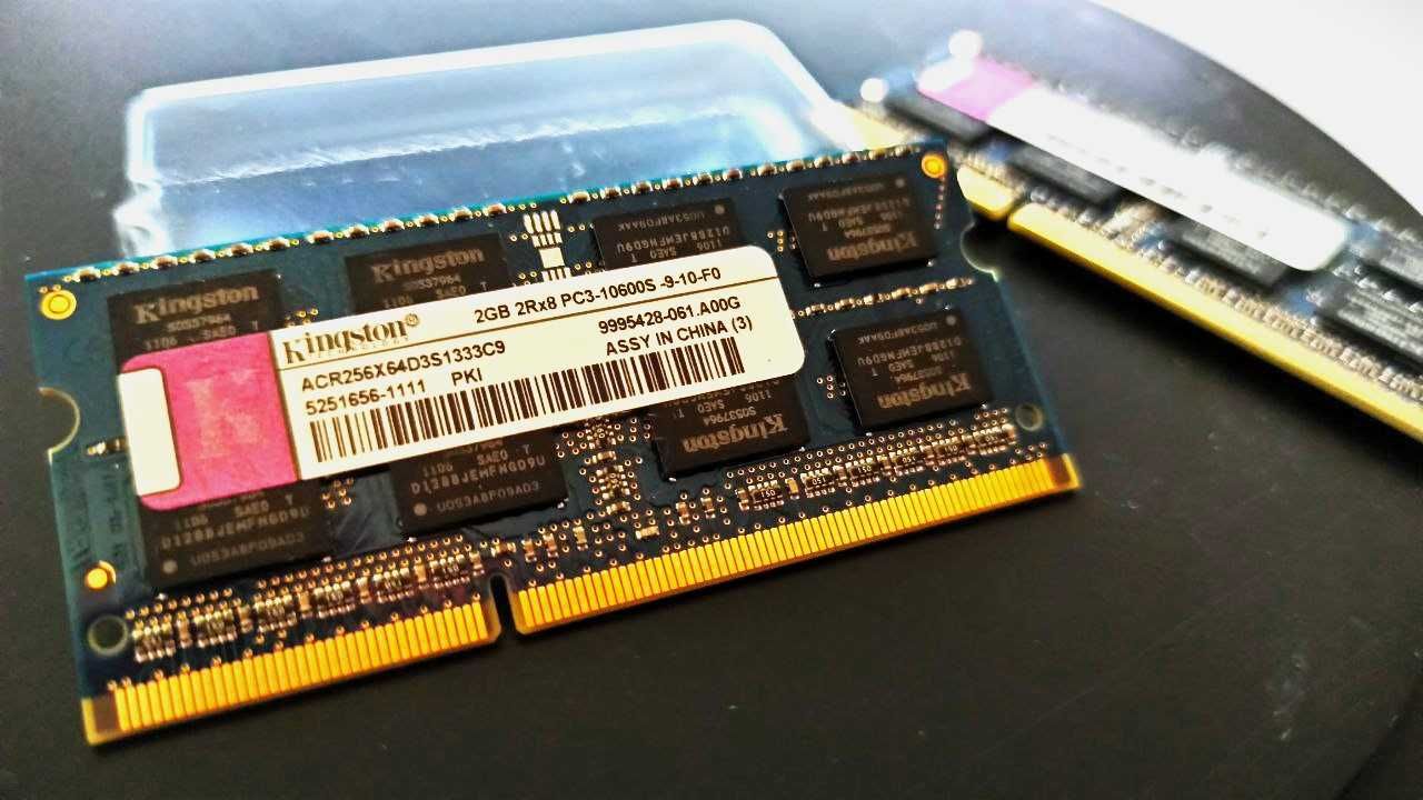 ОЗУ оперативна память для ноутбука  SODIMM kingston 2gb DDr3