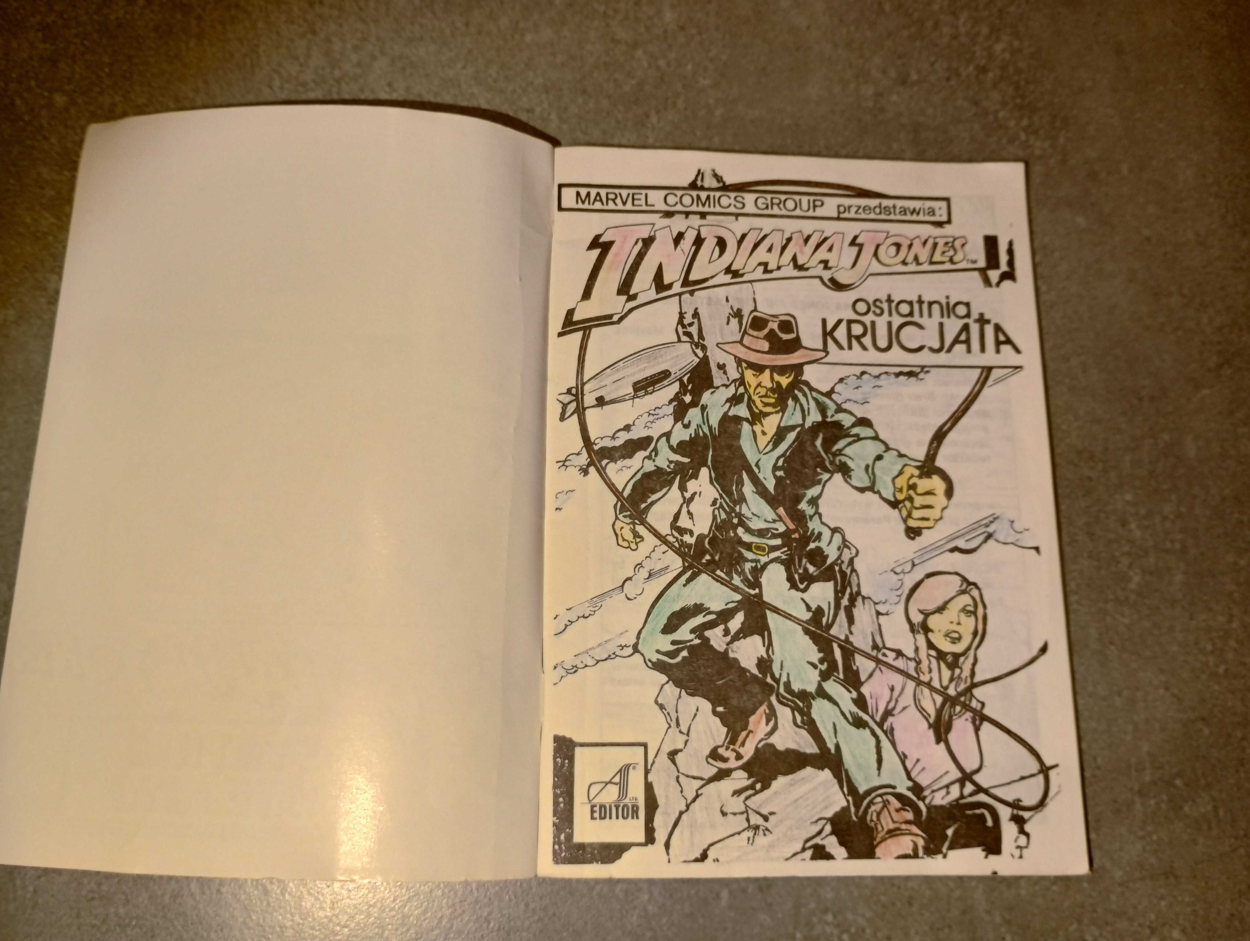 KOMIKS INDIANA JONES Ostatnia Krucjata Wyd.1 1989 PRL Marvel AS EDITOR