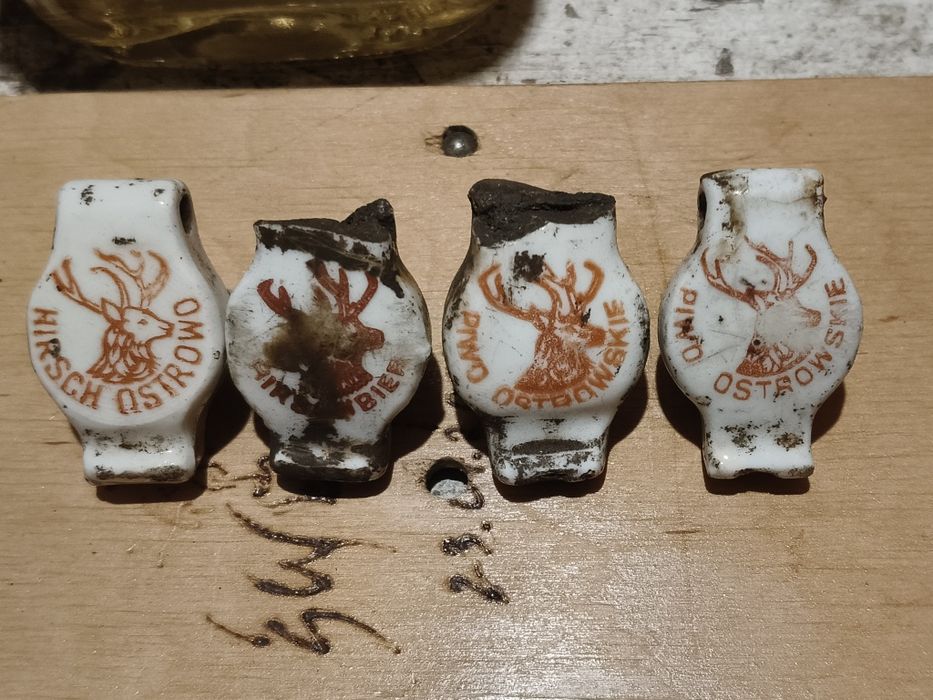 Piwo ostrowskie porcelanki Ostrowo Hirsch