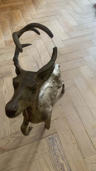 Veados Buck and Doe em bronze