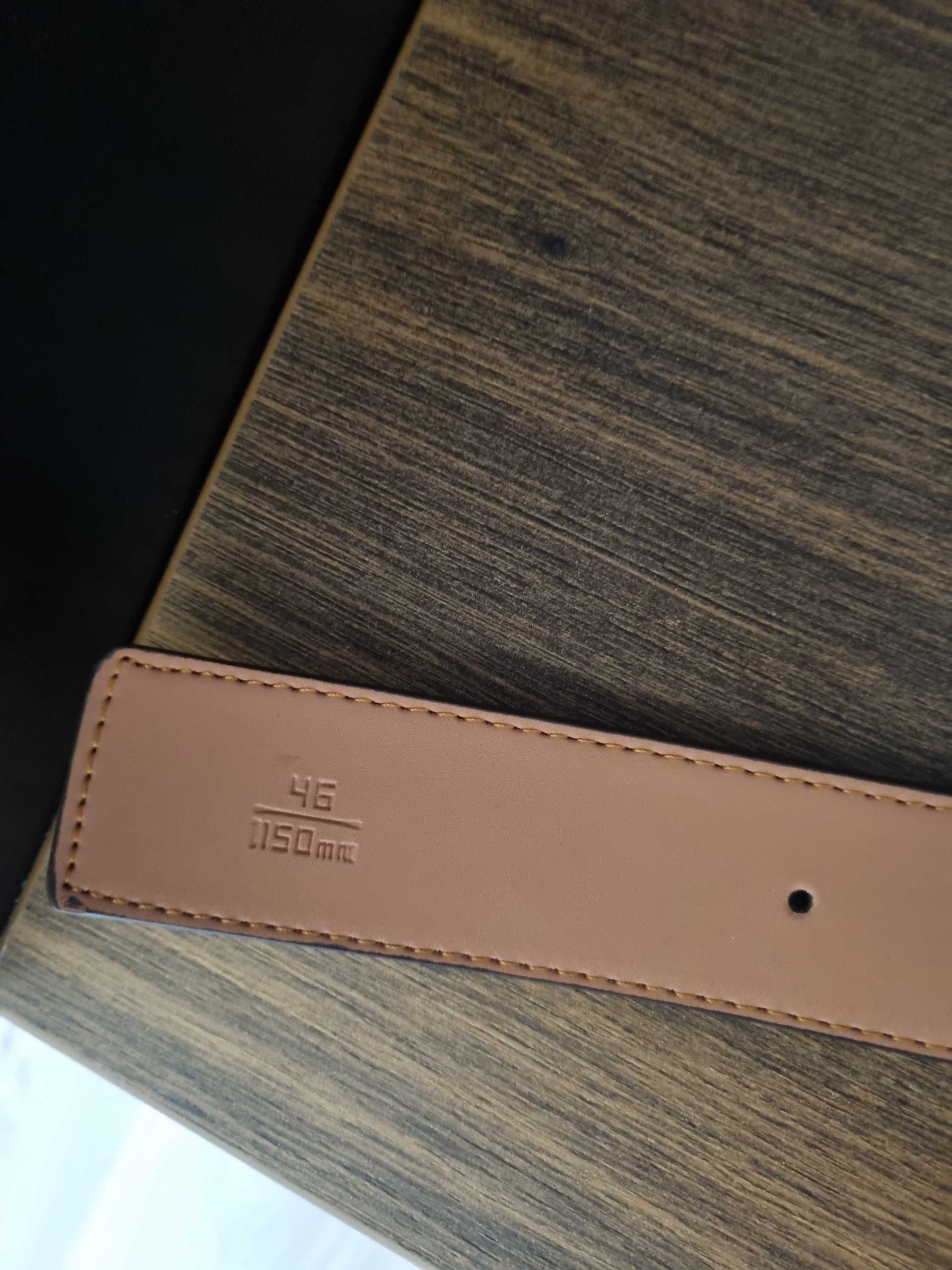 Louis Vuitton pasek do spodni 115cm/46 LV belt brązowy NOWY + GRATIS