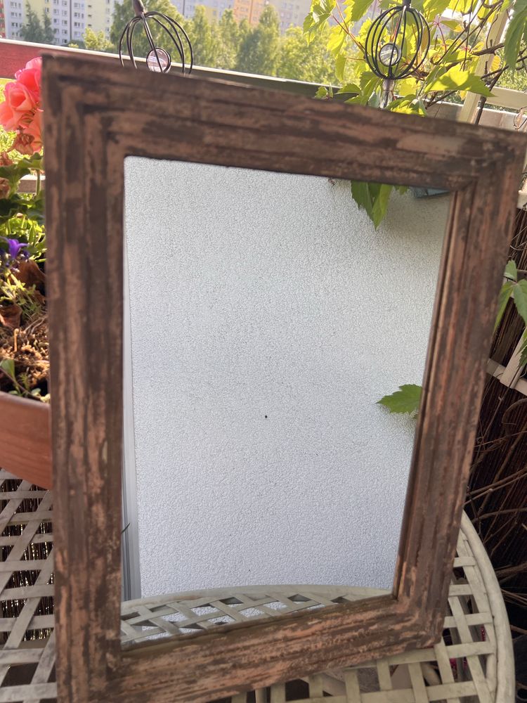 Lustro hand made drewniana rama