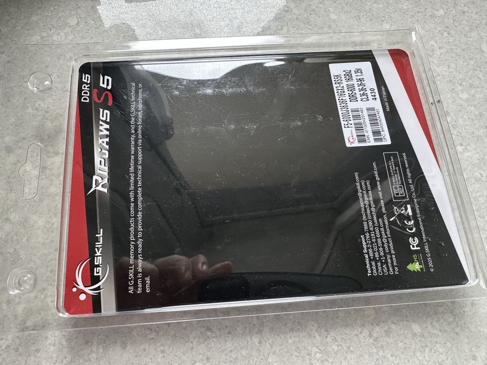 Nowy RAM DDR5 32GB (2x16GB) G.Skill Ripjaws S5 6000MHz CL36