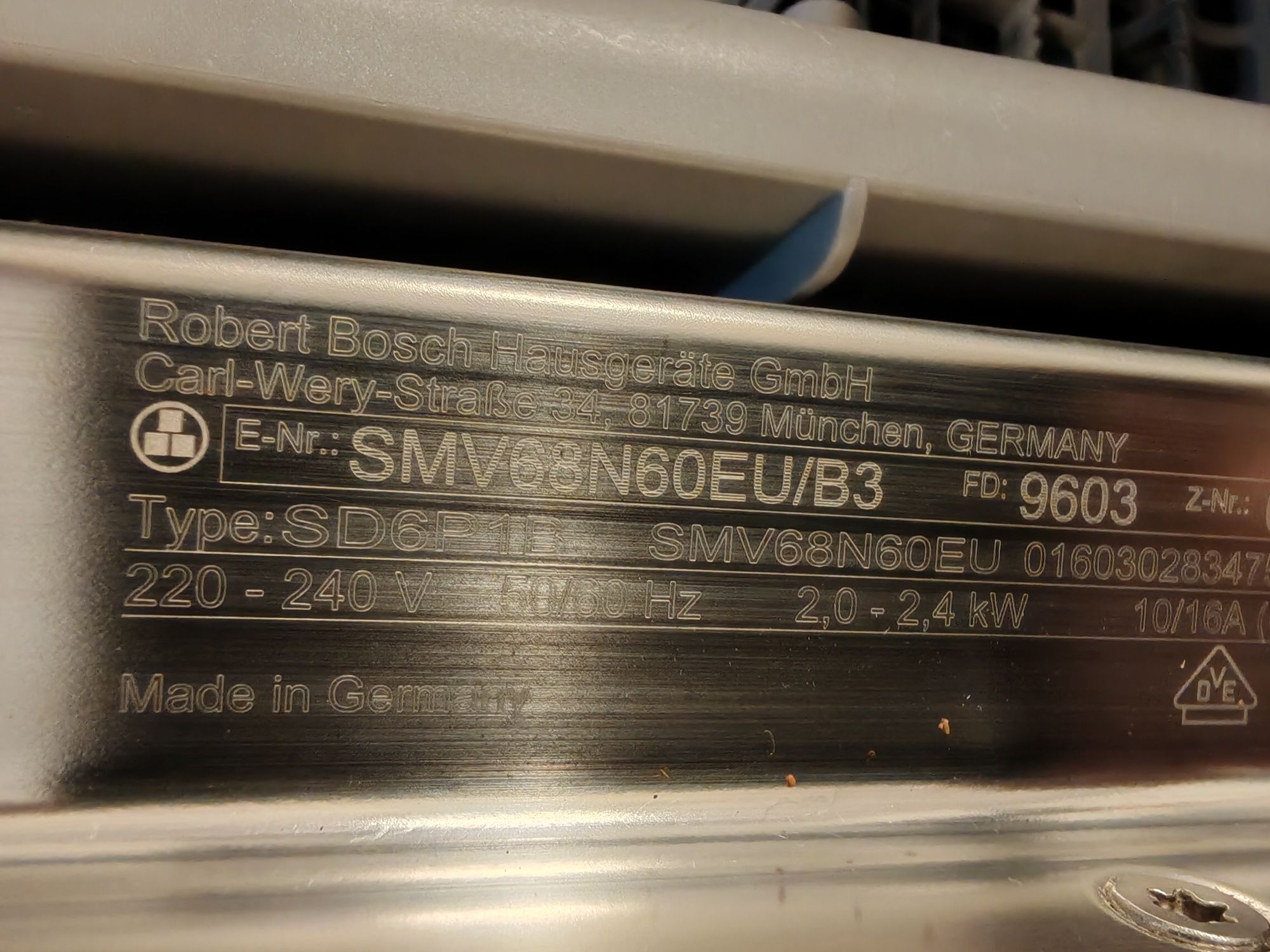 Zmywarka Bosch SMV68N60EU; Kraków