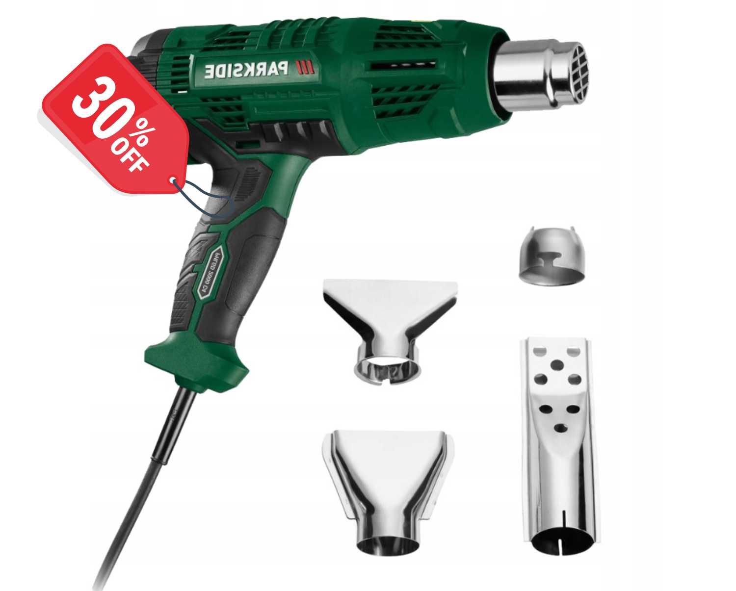 OPALARKA ELEKTRYCZNA Parkside Zestaw Dmuchawa Dysze 2000W (WYPRZEDAŻ)