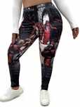 Legginsy Z Nadrukiem Wysoki Stan Casual Shein Xxl 44