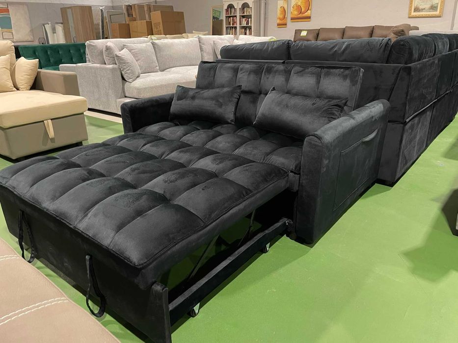 Muito barato Sofa cama preto Paga na ato entrega Envio gratis