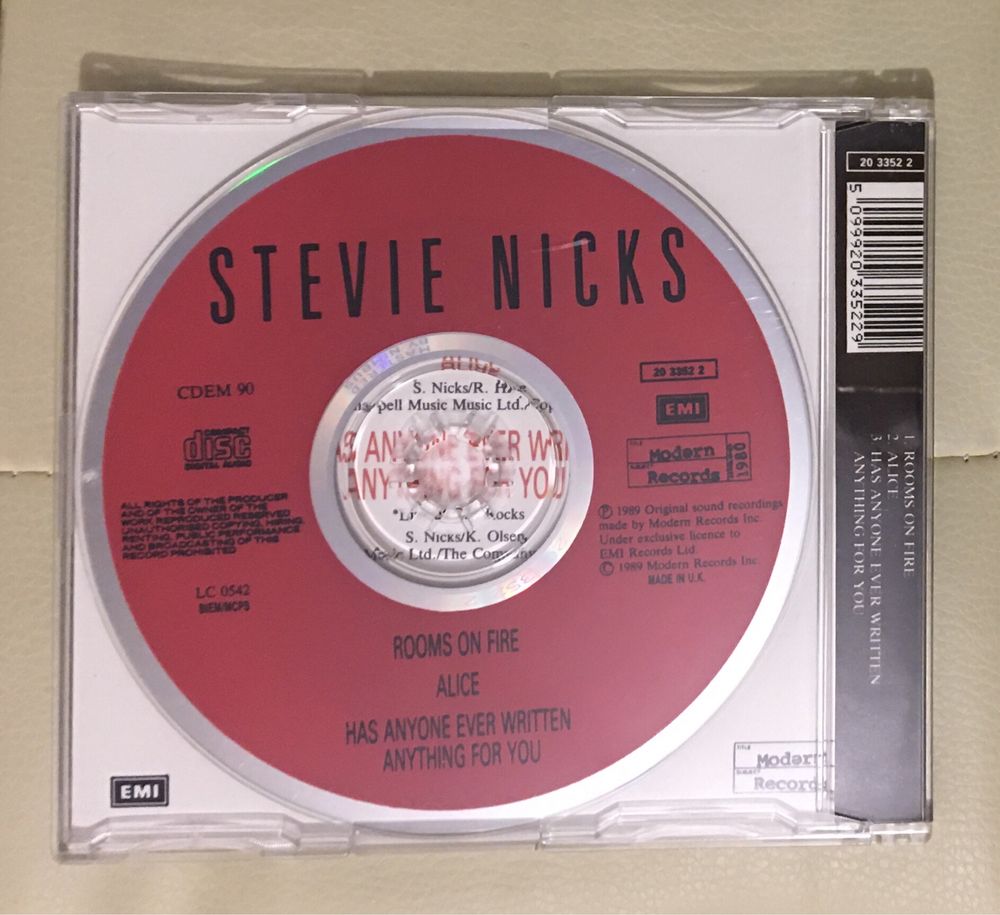 Stevie Nicks - Rooms On Fire Single CD