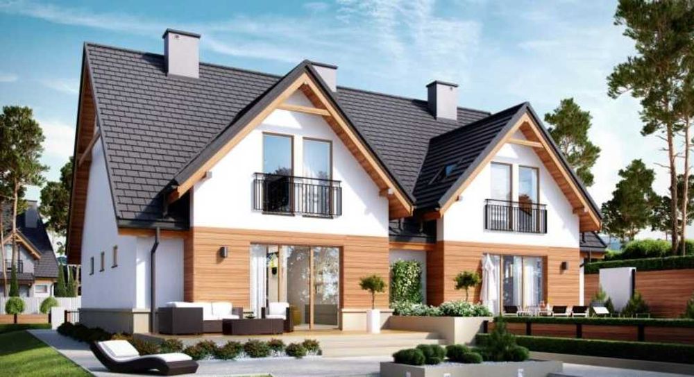 Moryń dom w zabudowie bliźniaczej – projekt Sambor G1