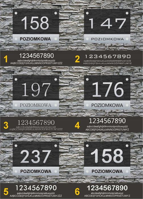 Tabliczka tablica na dom z numerem i nazwą ulicy grawerowana laserem