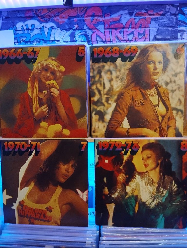 Caixa c/ 9 discos de vinil - Golden Hit Parade