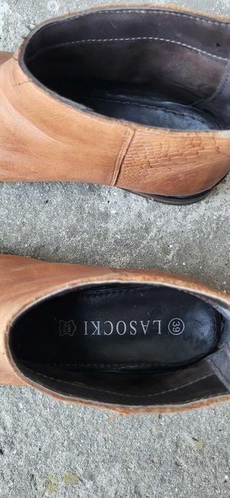 Черевики сапожки Челсі lasocki шкіра коричневі