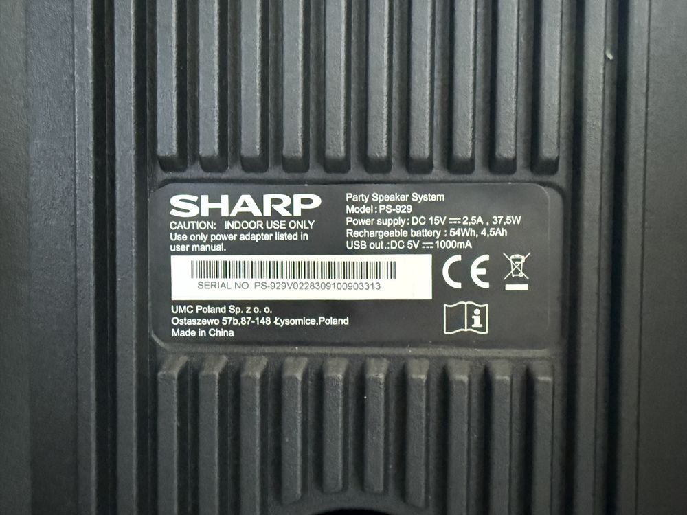 Sharp PS 929 2 sz głośników