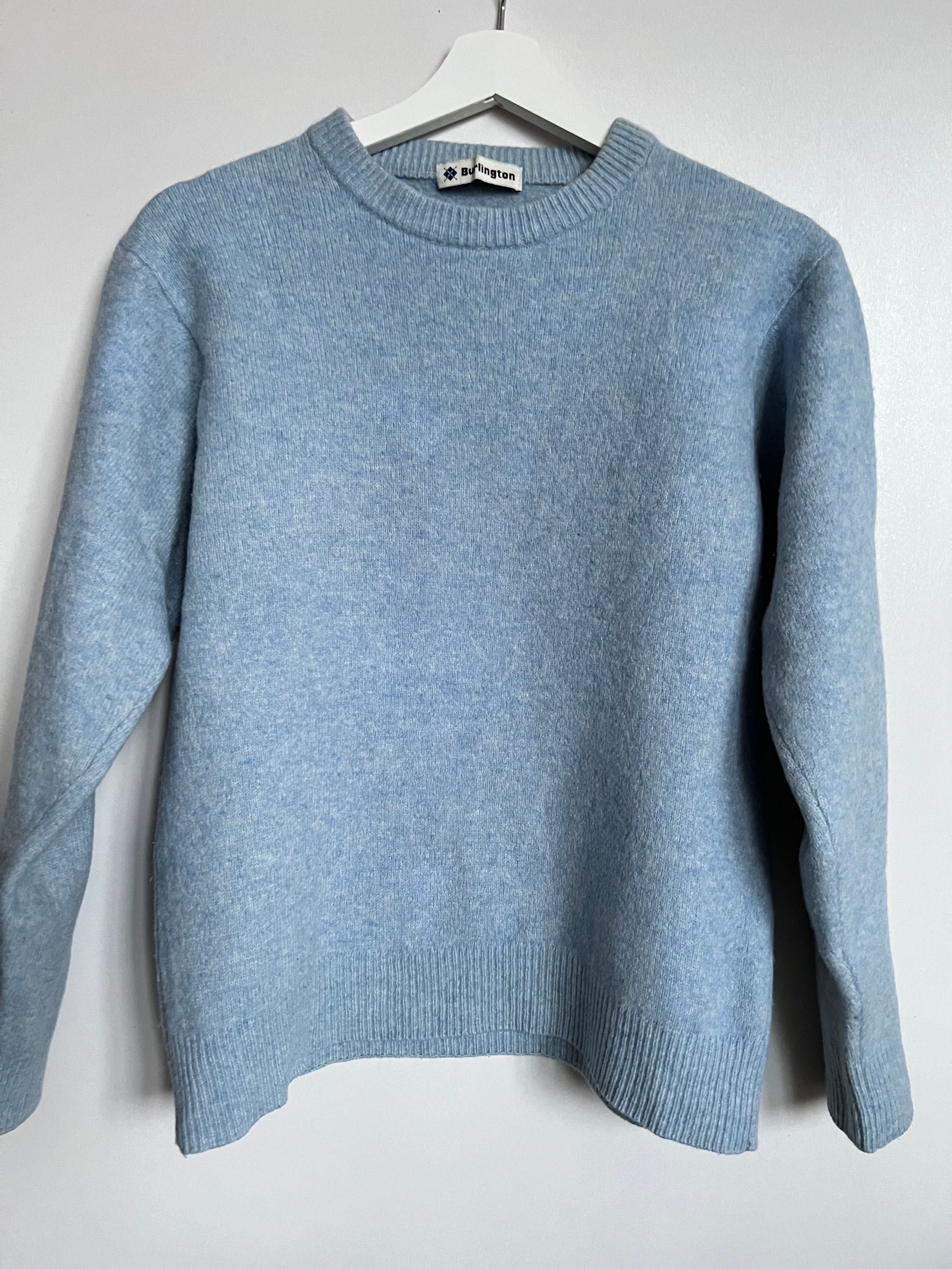 Базовый голубой шерстяной свитер burlington s