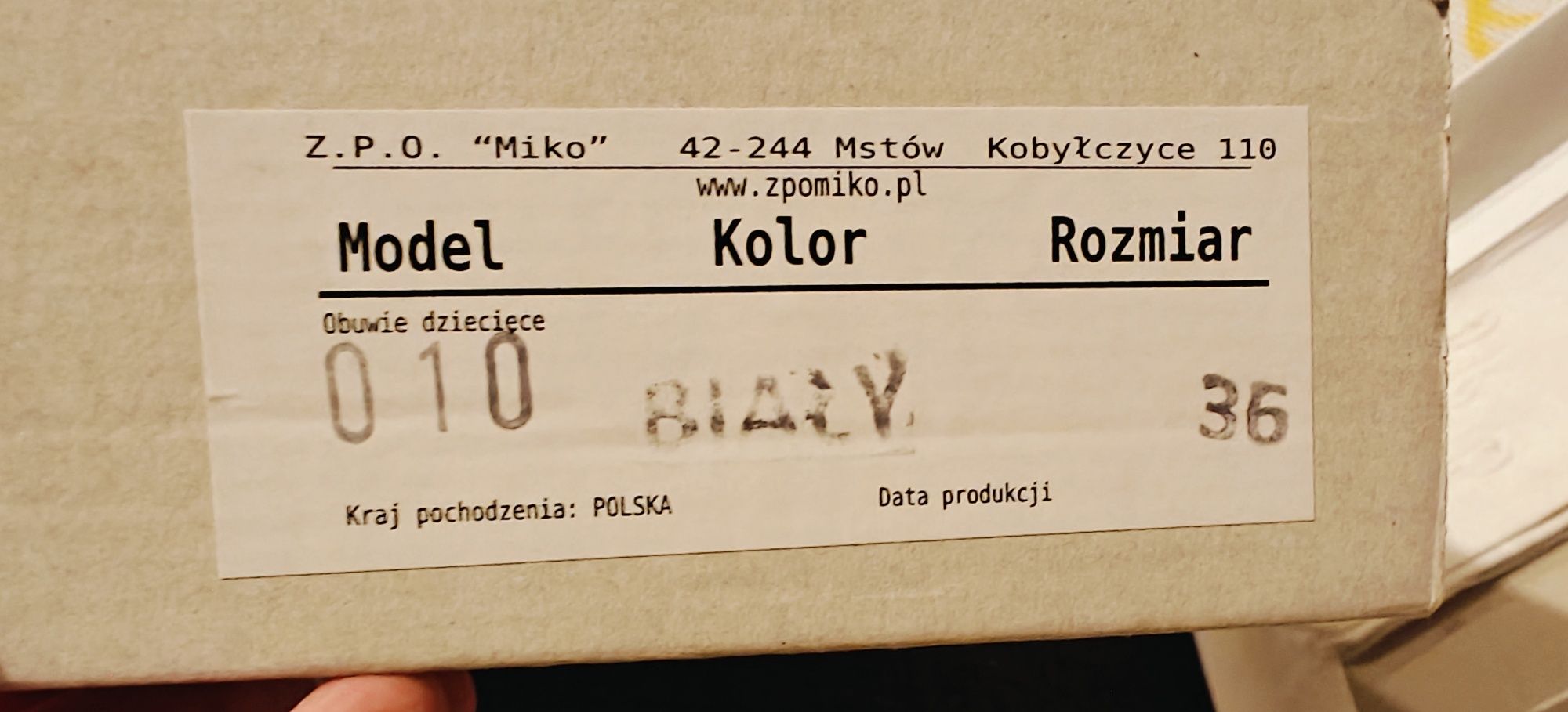 Buty komunijne chłopięce Miko, białe, rozmiar 36