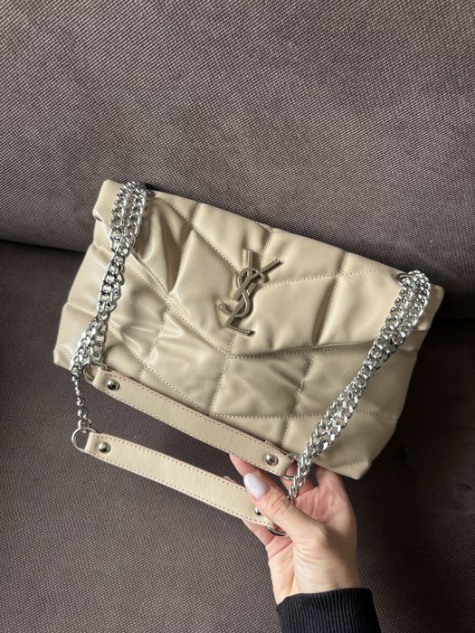 Сумка бежева під Ysl нова