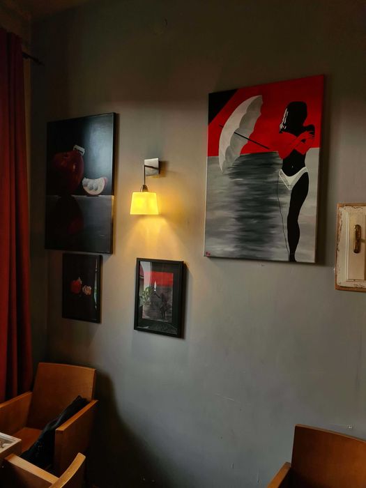 Komplet Dwóch Obrazów ,,Dama z Parasolem'' (60x90cm) + A4 unikat