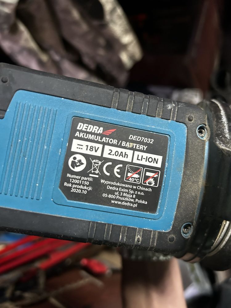 DEDRA DED7062 Szlifierka mimośr aku 18V SAS+ 2Ah