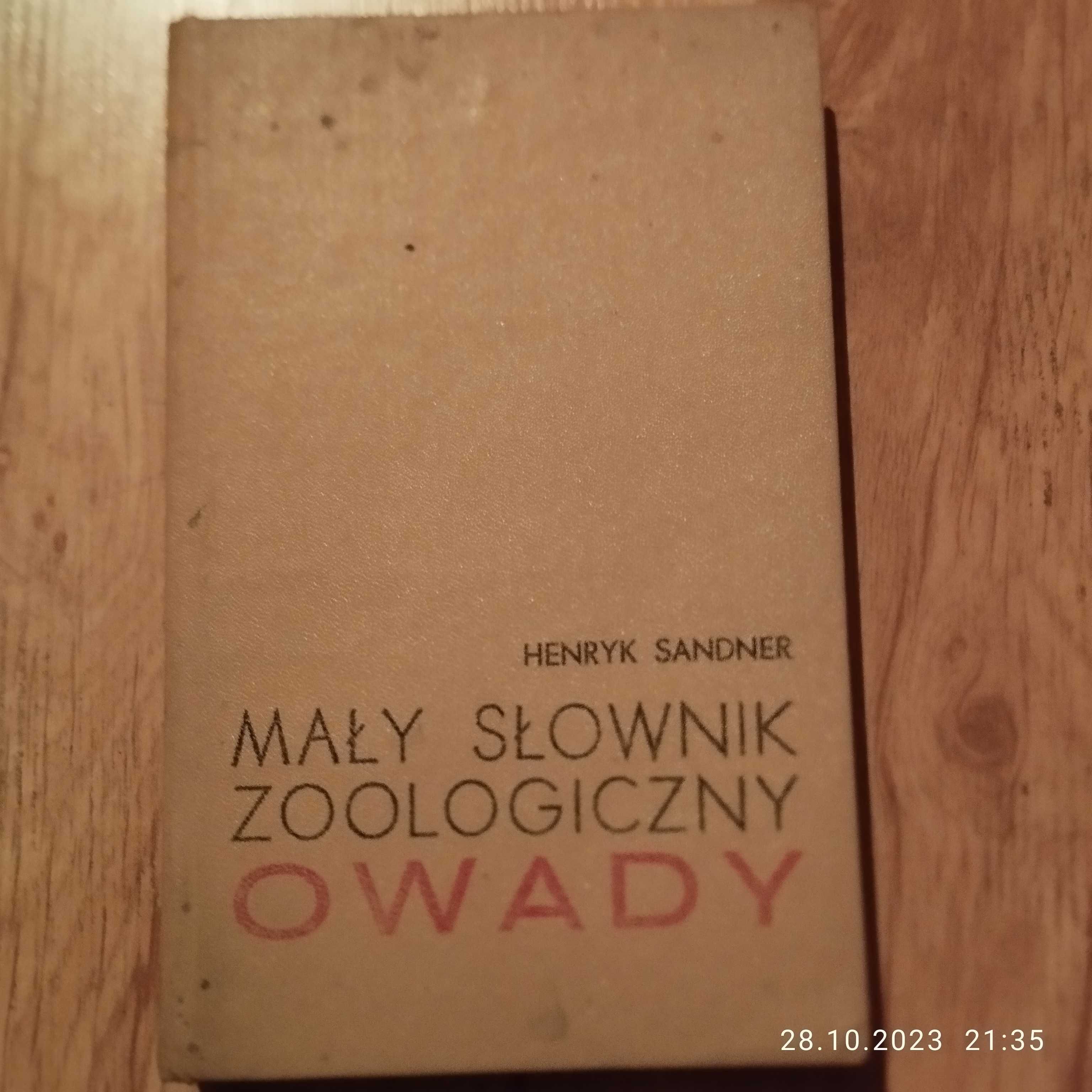 Owady - mały słownik zoologiczny - Henryk Sandner