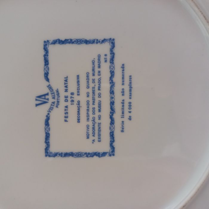 Pratos de Natal V.A 1976,77 e 78, novos