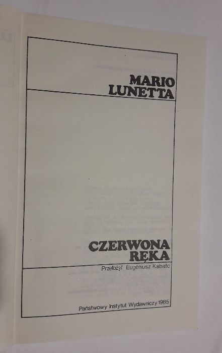 Czerwona rzeka Mario Lunetta