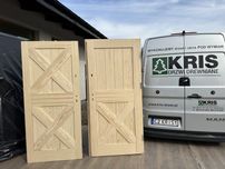Drzwi zewnętrzne  drewniane sosnowe Grube 7,5 cm CAŁA POLSKA