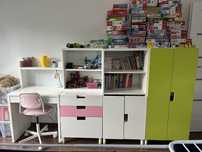 Zestaw Mebli do dziecięcego pokoju biurko szafa krzesło IKEA