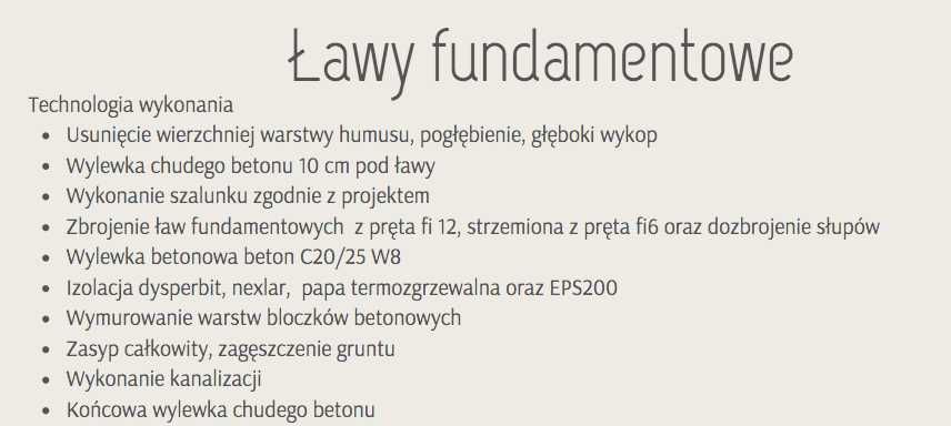 Fundamenty. Płyta fundamentowa, ławy fundamentowe. Wolne terminy