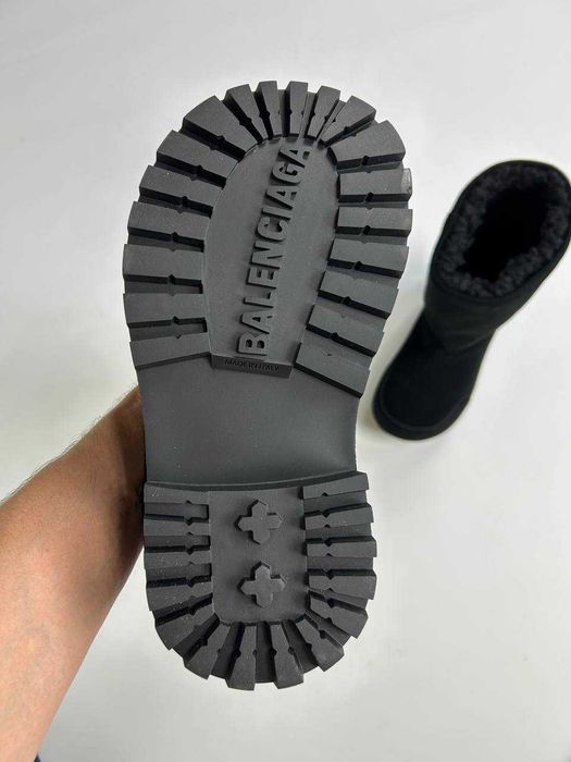 BALENCIAGA ALASKA High Fur Boots black ботинки чоботи чорні сапожки 42