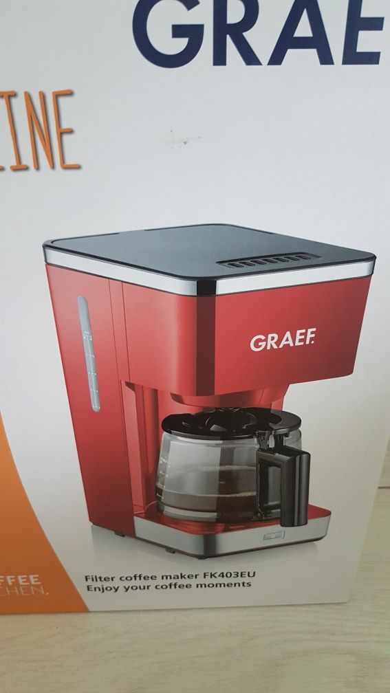 Ekspres przelewowy Graef Fk403 ekspres do kawy 1,25l czerwony
